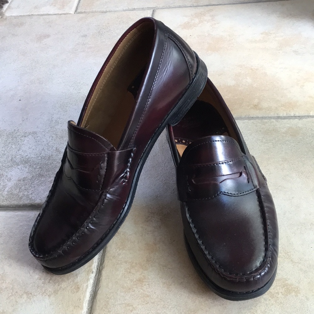 Bass Burgundy Penny Loafers